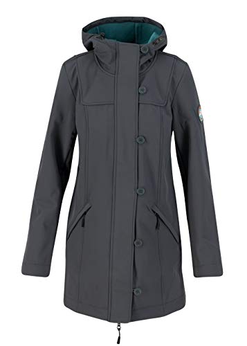 Blutsgeschwister Wild Weather Long Anorak Damen Jacke Mantel, Farbe:Anthracite, Größe:M von Blutsgeschwister