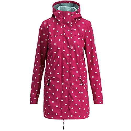 Blutsgeschwister Wild Weather Long Anorak Damen Jacke Mantel, Größe:XL, Farbe:Rot (pink Point) von Blutsgeschwister