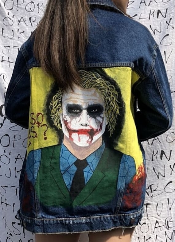 Hand Bemalt Jeansjacke Joker Hand Bemalt Jeansjacke Joker von BluzaHr