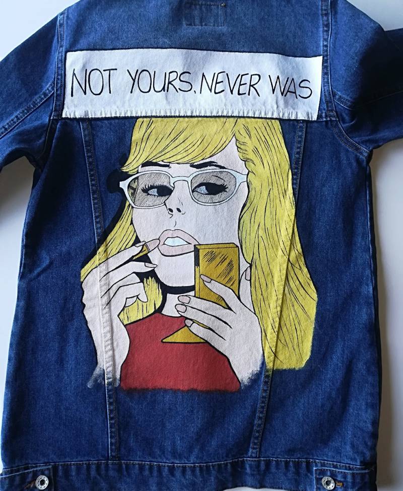 Hand Bemalt Jeansjacke Hand Bemalt Jeansjacke von BluzaHr