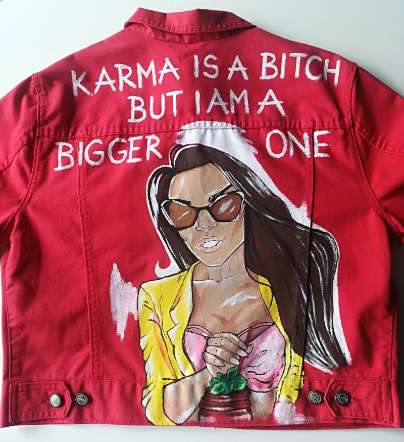 Handbemalte Jeansjacke Handbemalte Jeansjacke von BluzaHr