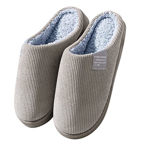 BlzzWo Hausschuhe Damen Herren Winter Plüsch Pantoffeln Warm Unisex Bequeme Filzpantoffeln Indoor Filzhausschuhe Filz Hauspantoffeln mit Filzsohle House Slippers von BlzzWo