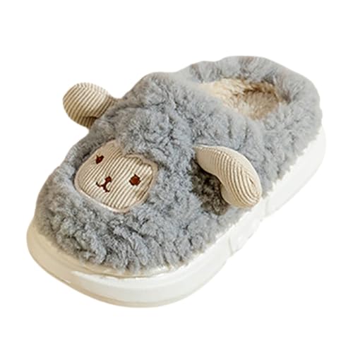 BlzzWo Hausschuhe Kinder Junge und Mädchen Flauschige Hausschuhe Pantoffeln Winter Geschlossen Indoor/Outdoor Tierpantoffel Warme rutschfeste Sohle Cartoon Leicht rutschfeste Slippers von BlzzWo