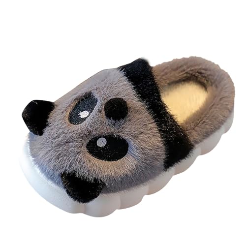 BlzzWo Hausschuhe Kinder Junge und Mädchen Flauschige Hausschuhe Pantoffeln Winter Geschlossen Indoor/Outdoor Tierpantoffel Warme rutschfeste Sohle Cartoon Leicht rutschfeste Slippers von BlzzWo