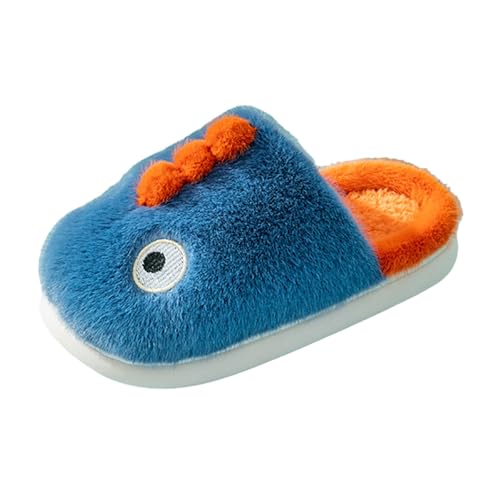 BlzzWo Hausschuhe Kinder Junge und Mädchen Flauschige Hausschuhe Pantoffeln Winter Geschlossen Indoor/Outdoor Tierpantoffel Warme rutschfeste Sohle Cartoon Leicht rutschfeste Slippers von BlzzWo