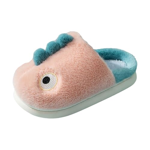 BlzzWo Hausschuhe Kinder Junge und Mädchen Flauschige Hausschuhe Pantoffeln Winter Geschlossen Indoor/Outdoor Tierpantoffel Warme rutschfeste Sohle Cartoon Leicht rutschfeste Slippers von BlzzWo