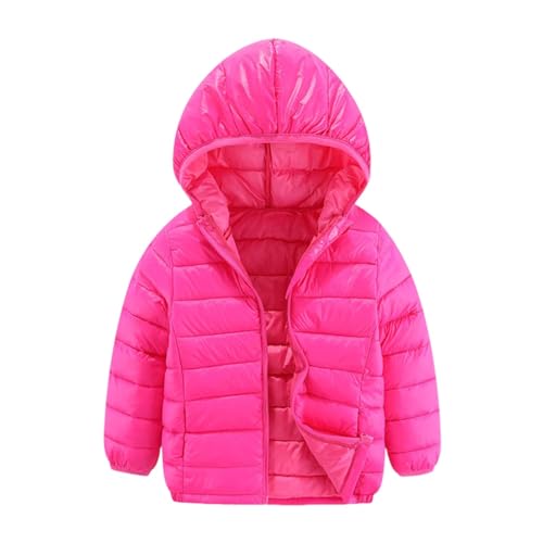 BlzzWo Winterjacke Mädchen und Jungen Leichte Daunenjacke Kinder Leichtgewichtige Warme Softshelljacke Steppjacke Puffer Jacke Herbst Mit ReißVerschluss Winddicht Kapuzenjacke Winter Freizeitjacke von BlzzWo