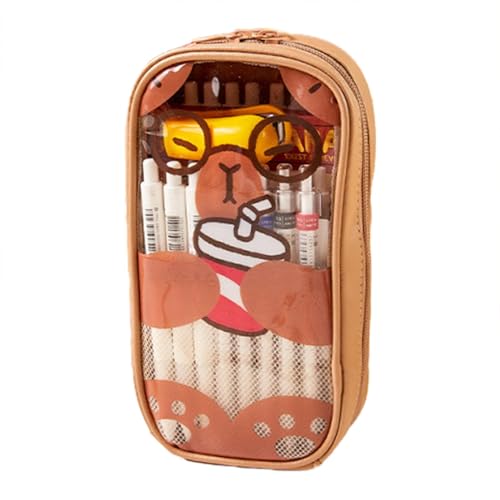 Bmdjdq Animal Pencil Case, Capybara Pencil Case, Capybara Design Pencil Case, Capybara Pen and Pencil Bag, Capybara Pencil Storage, Large Capacity Zippered Pencil Pouch for Kids, School von Bmdjdq