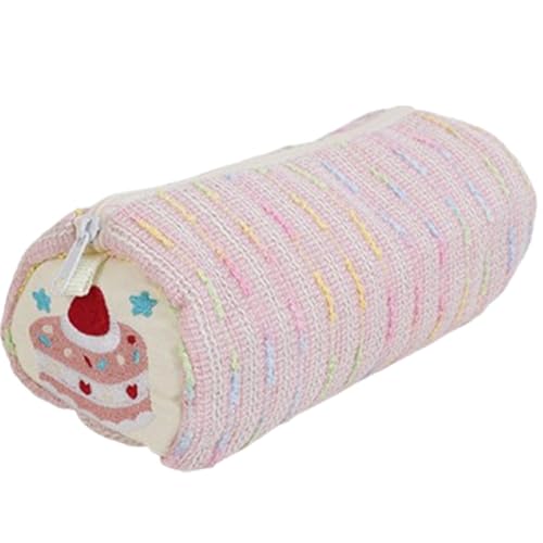 Bmdjdq Federmäppchen im Erdbeer-Stil, stilvoller Schreibwaren-Organizer, Schreibwaren-Organizer, kompaktes Schreibwaren-Etui, Leinen-Federmäppchen, großes Fassungsvermögen, Federmäppchen für Mädchen, von Bmdjdq