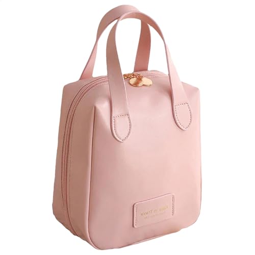 Make-up-Aufbewahrungstasche, Kosmetiktasche mit großem Fassungsvermögen - Frauen-Reißverschluss-Beutel-Organisator-Kasten,Tragbare wasserdichte Reisekosmetiktasche mit großem Fassungsvermögen und Grif von Bmdjdq