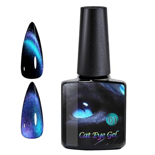 Slay Magnetischer Gel-Nagellack, magnetisches Gel-Nagellack-Set, Kitten Eye Nagellack-Set, schnelle und einfache Anwendung, schnell trocknend, 8 ml, für Frauen und Mädchen von Bmdjdq