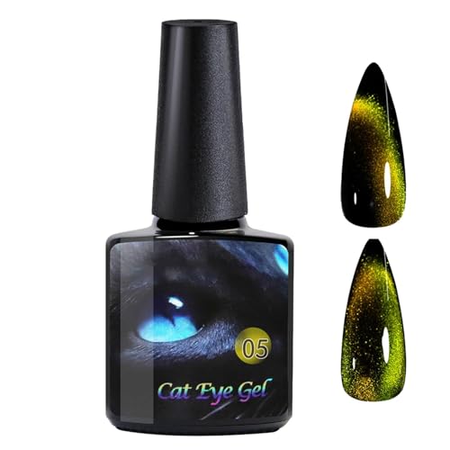 Slay Magnetischer Gel-Nagellack, magnetisches Gel-Nagellack-Set, Kitten Eye Nagellack-Set, schnelle und einfache Anwendung, schnell trocknend, 8 ml, für Frauen und Mädchen von Bmdjdq
