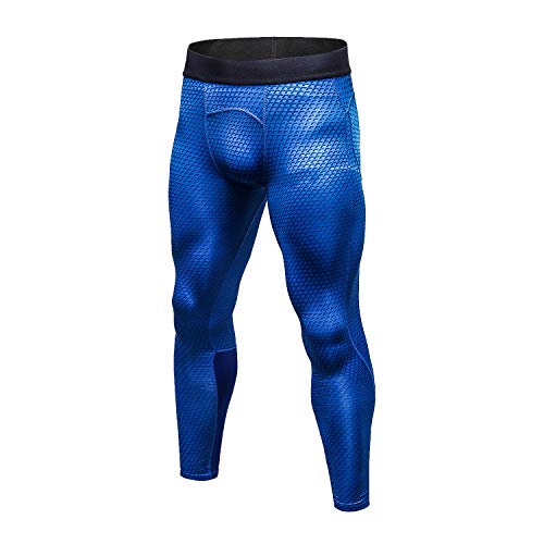 Bmeigo Herren Workout Leggings 3D Running Exercise Tight Bodybuilding Sport Hose von Bmeigo