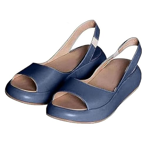 BnMvF Women 's Comfort Sandals - Leichte EVA-Rutschen mit Fußgewölbestütze, Memory Foam Footbed & Deep Heel Cup für ganztägiges Tragen (Blau,42) von BnMvF