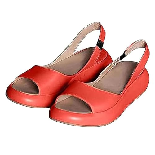 BnMvF Women 's Comfort Sandals - Leichte EVA-Rutschen mit Fußgewölbestütze, Memory Foam Footbed & Deep Heel Cup für ganztägiges Tragen (Orange,37) von BnMvF