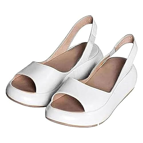 BnMvF Women 's Comfort Sandals - Leichte EVA-Rutschen mit Fußgewölbestütze, Memory Foam Footbed & Deep Heel Cup für ganztägiges Tragen (Weiß,41) von BnMvF