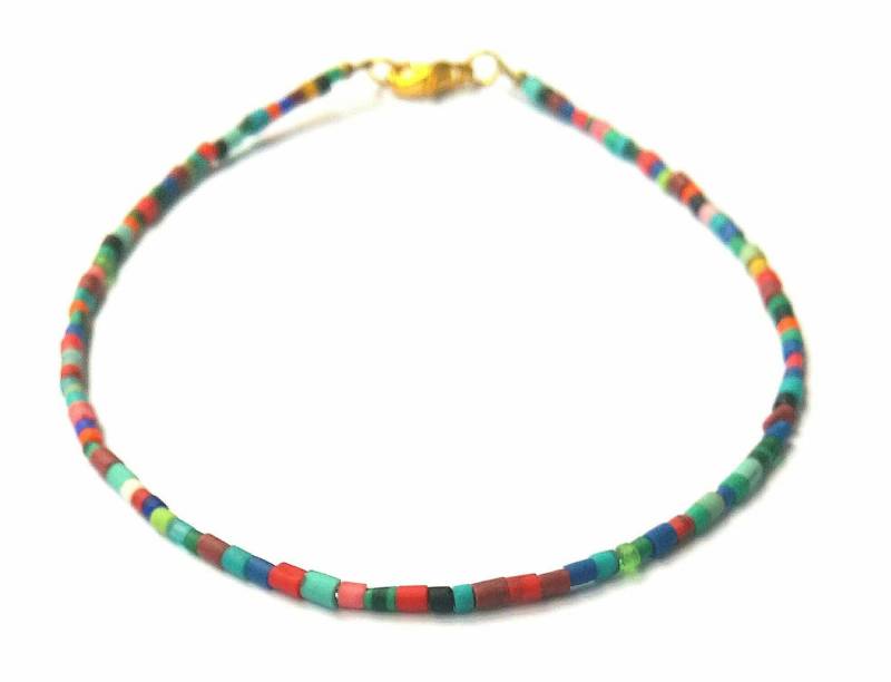 Afghan Multistone Winzigen Samen Minimale Kleine Perlen Fußkettchen Machen Für Die Bestellung Schmuck Edelsteine Handgefertigt von BnhStone