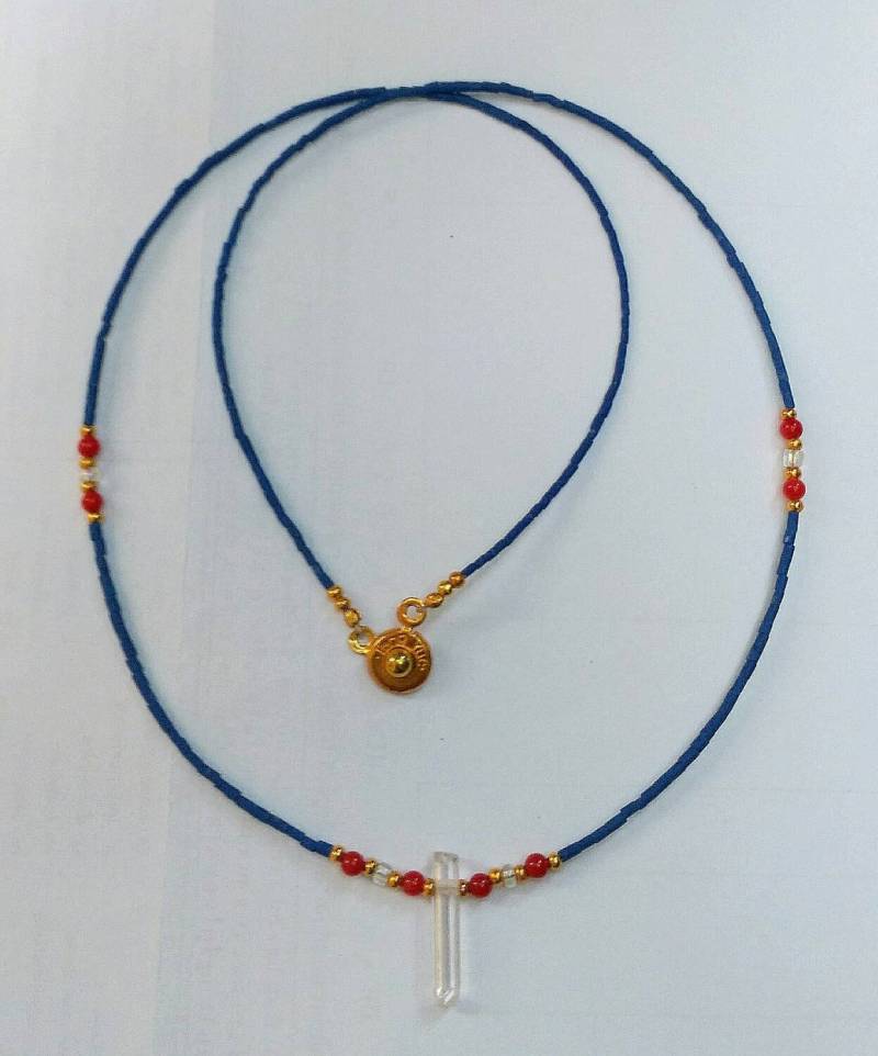 Afghan Natürliche Lapis Lazuli Winzige Rocailles Perlen Halskette Mit Coral & Crystal Anhänger Schmuck Handmade Make For Order Afghan Natürliche Lapis Lazuli Winzige Rocailles Perlen Halskette Mit Coral & Crystal Anhänger Schmuck Handmade Make For Order von BnhStone