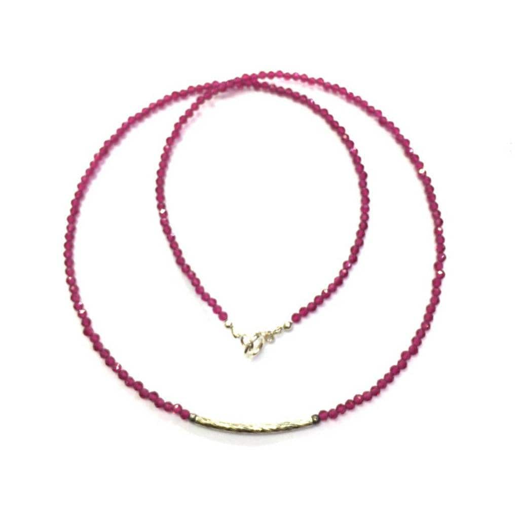 Rubellit Rondelle Winzige Rocailles Perlen Halskette Mit Sterling Silber Minimalist Zierlicher Schmuck Geschenk Für Sie Rubellit Rondelle Winzige Rocailles Perlen Halskette Mit Sterling Silber Minimalist Zierlicher Schmuck Geschenk Für Sie von BnhStone