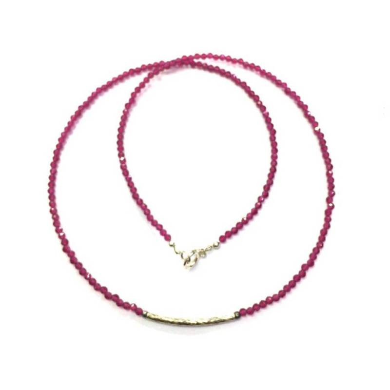 Rubellit Rondelle Winzige Rocailles Perlen Halskette Mit Sterling Silber Minimalist Zierlicher Schmuck Geschenk Für Sie Rubellit Rondelle Winzige Rocailles Perlen Halskette Mit Sterling Silber Minimalist Zierlicher Schmuck Geschenk Für Sie von BnhStone
