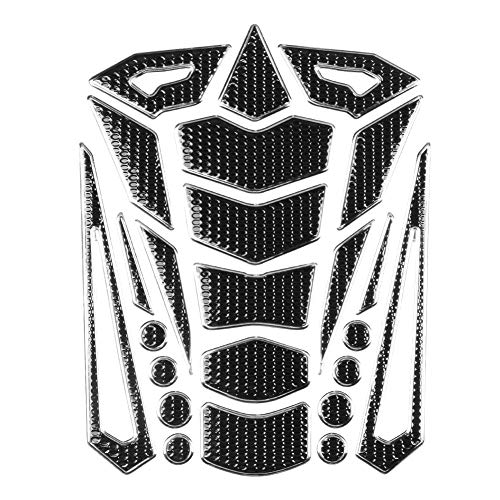 Universelle Motorrad -Gastbehälter -Aufkleber -Aufkleber -Protektank -Traktionspads Gasöl Kraftstoff Tank Pad Protektor Aufkleber (schwarzer silberner Rand) von Bnineteenteam