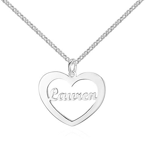 Bo&Pao Namenskette Herz Silber 925 Sterling mit einem Wunschnamen Bo&Pao Namenskette Herz Silber 925 Sterling mit einem Wunschnamen von Bo&Pao