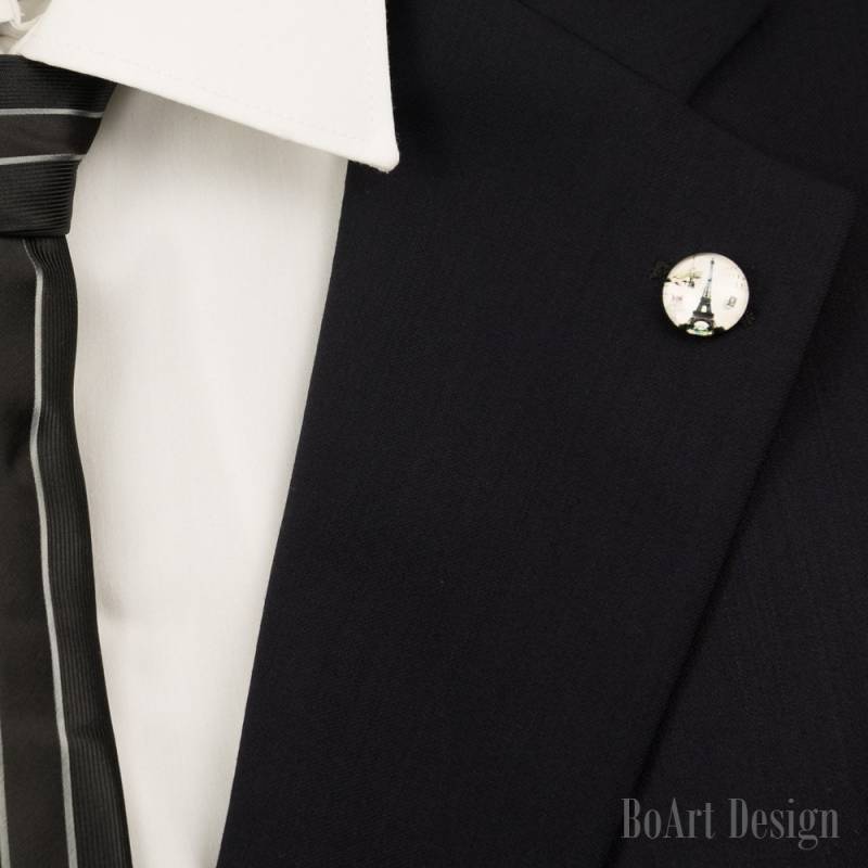 Eiffelturm Cabochon Knopf Revers Pin/Brosche/Revers Pin/Revers-Taste/Männer /Wedding Zubehör/Anstecknadeln Und Knöpfe von BoArtDesign
