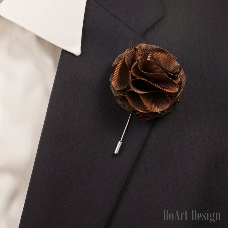 Revers Stick Pin/Braun Nelke Pin/Revers Pin/Blume Blume/Herren Blume/Hochzeit Zubehör/Brosche von BoArtDesign