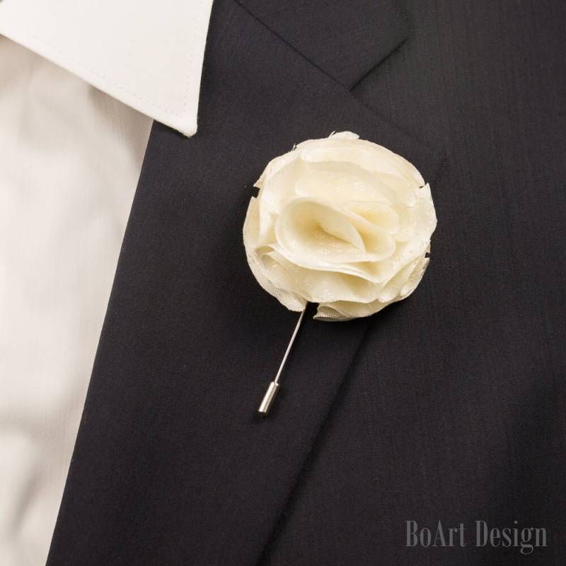 Revers Stick Pin/Creme Nelke Pin/Revers Pin/Blume Blume/Herren Blume/Hochzeit Zubehör/Brosche von BoArtDesign