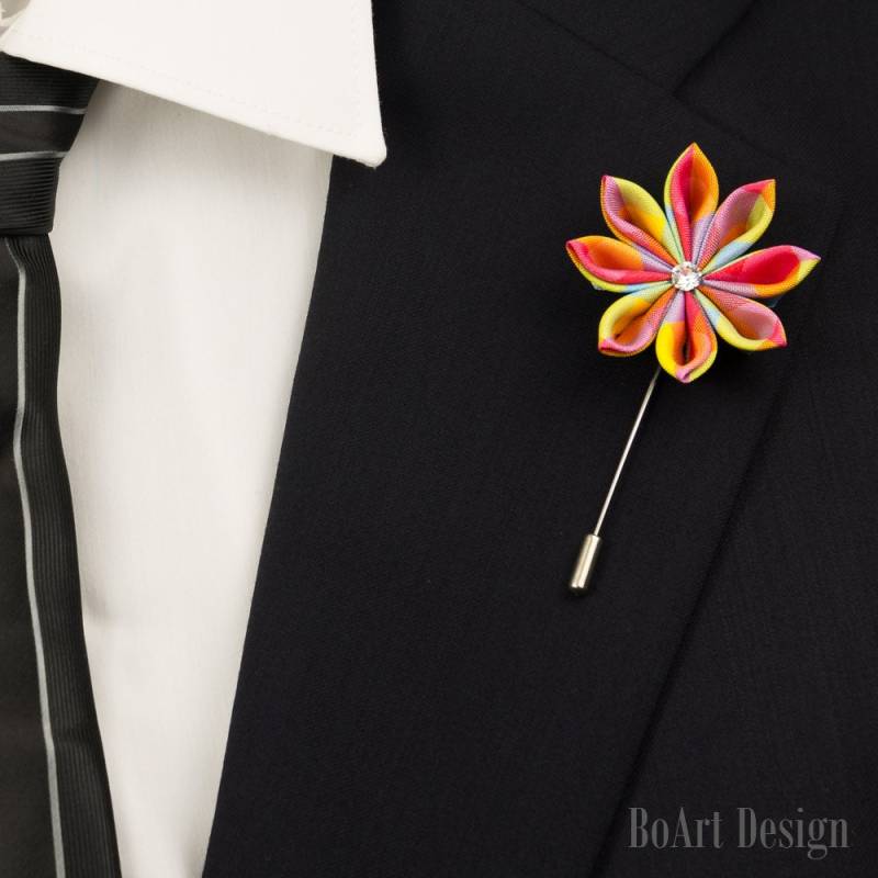 Revers Stick Pin/Frühling Anstecknadel/Bunte Pin/Blumen Pin/Revers Blume/Herren Blume/Hochzeit Accessoires/Brosche von BoArtDesign