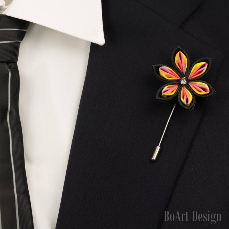Revers Stick Pin/Frühling Pin/Bunte Pin/Blume Pin/Revers Blume/Herren Blume/Hochzeit Zubehör/Brosche Revers Stick Pin/Frühling Pin/Bunte Pin/Blume Pin/Revers Blume/Herren Blume/Hochzeit Zubehör/Brosche von BoArtDesign