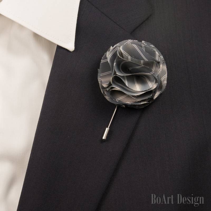 Revers Stick Pin/Grau Nelke Pin/Revers Pin/Blume Blume/Herren Blume/Hochzeit Zubehör/Brosche von BoArtDesign