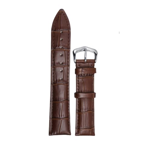 BoBoHome 18mm Bequemes Echtes Leder-Armband Verstellbares Metallverschluss-Armband Reparaturaccessoires-Braun von BoBoHome