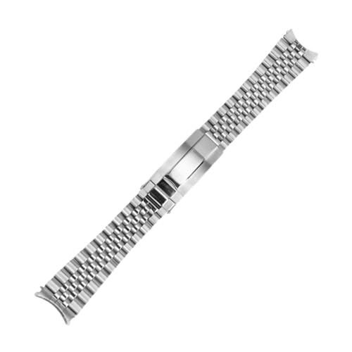 BoBoHome 19MM Gebogenes Ende Edelstahl Uhrarmband Solid Armband Herren-Uhr-Zubehör für Seiko 5 Sports SNXS Series - C 19MM von BoBoHome