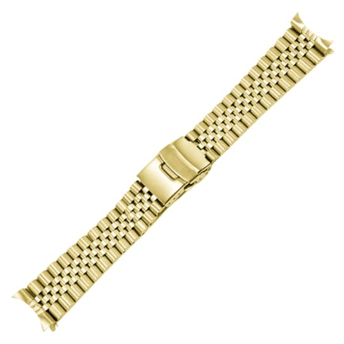 BoBoHome 5-Perlen Universal Gebogenes Edelstahl Uhrarmband Klappschnalle Ersatz-Zubehör - Gold 18MM BoBoHome 5-Perlen Universal Gebogenes Edelstahl Uhrarmband Klappschnalle Ersatz-Zubehör - Gold 18MM von BoBoHome