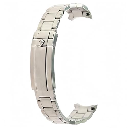 BoBoHome Bürsteter Stahl Ersatz-Uhrarmband Uhren-Zubehör Rostfreie Verschleißfeste Klappverschluss für Rolex Submariner Daytona-20mm von BoBoHome