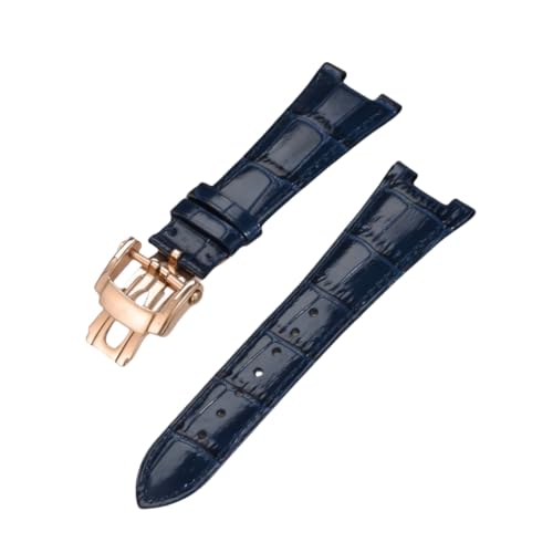 BoBoHome Flexibles Echtes Leder-Armband Verstellbares Metall-Trennverschluss-Armband Reparaturaccessoires für PATEK PHILIPPE Nautilus 5711/5712/5980-Blau + Roségold BoBoHome Flexibles Echtes Leder-Armband Verstellbares Metall-Trennverschluss-Armband Reparaturaccessoires für PATEK PHILIPPE Nautilus 5711/5712/5980-Blau + Roségold von BoBoHome