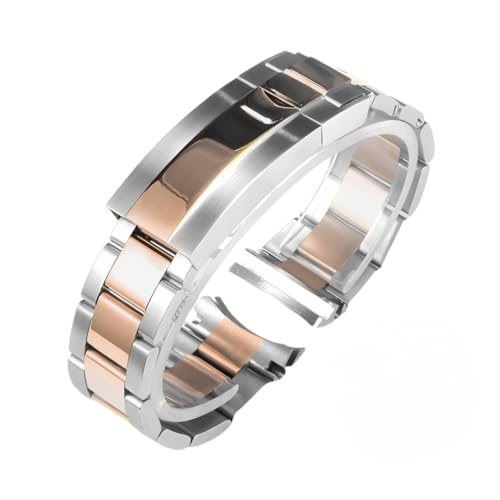 BoBoHome Herren-Uhrarmband 316L Massiv Edelstahl Schnellentschluss mit Faltverschluss Bürstiertes Metall für Rolex Submariner Deepsea-21mm Silber Roségold BoBoHome Herren-Uhrarmband 316L Massiv Edelstahl Schnellentschluss mit Faltverschluss Bürstiertes Metall für Rolex Submariner Deepsea-21mm Silber Roségold von BoBoHome
