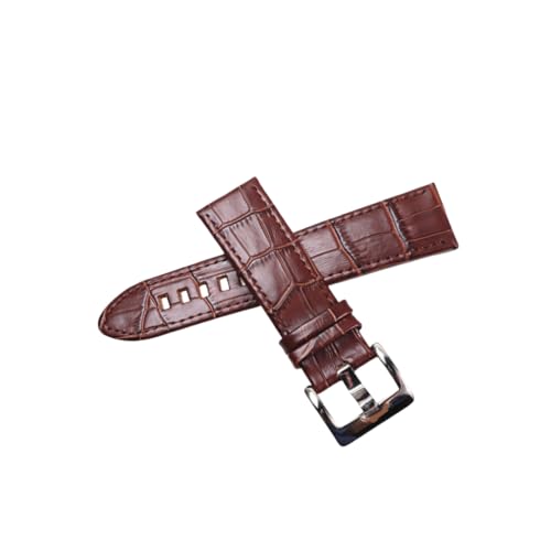 BoBoHome Premium Echtes Leder Armband Mit Gebogenem Ende Wasserdicht Schweißfest Flexibel Ersatz-Uhrenarmband für MONTBLANC-Braun 22mm von BoBoHome