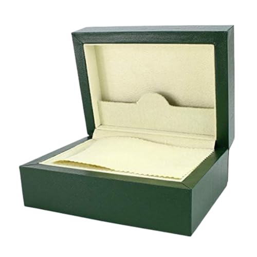BoBoHome Retro Grün Massivholz-Uhrenorganisator Tragbare Faltbare Flip-Uhrenbox mit Filzfutter für Männer von BoBoHome