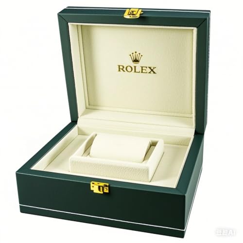 BoBoHome Uhrenhalter aus Leder, Antik-Grün, Samtfutter und verstellbares Kissen, Uhrenbox für Rolex Submariner von BoBoHome