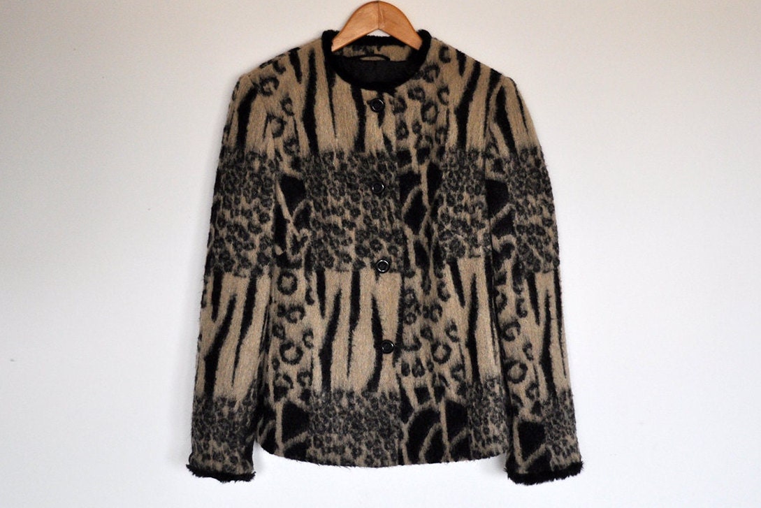 Vintage Animal Print Kunstpelz Jacke von BoBoVintage