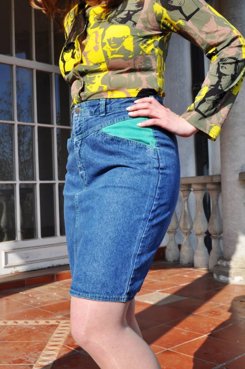 Vintage-Denim-Bleistift-Minirock von BoBoVintage