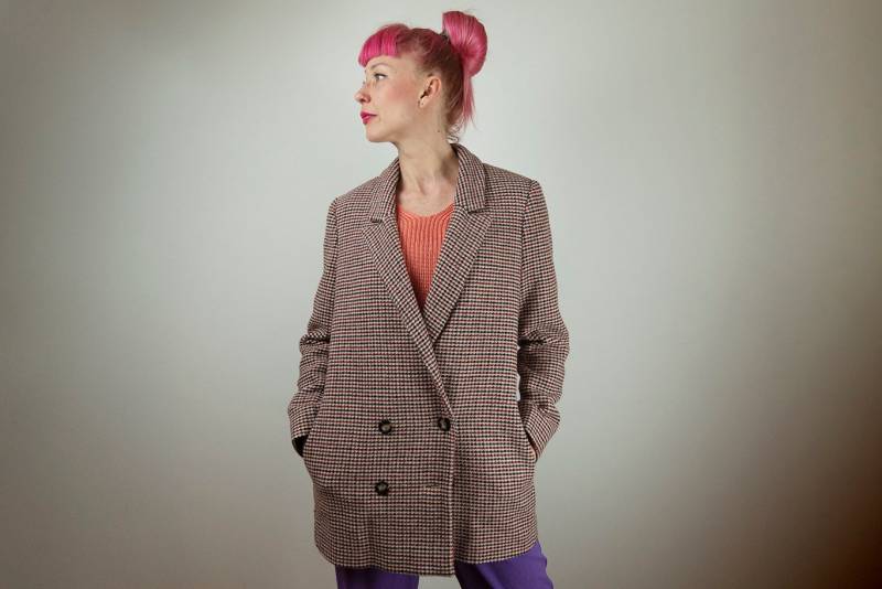 Vintage Hahnentritt Blazer Jacke von BoBoVintage