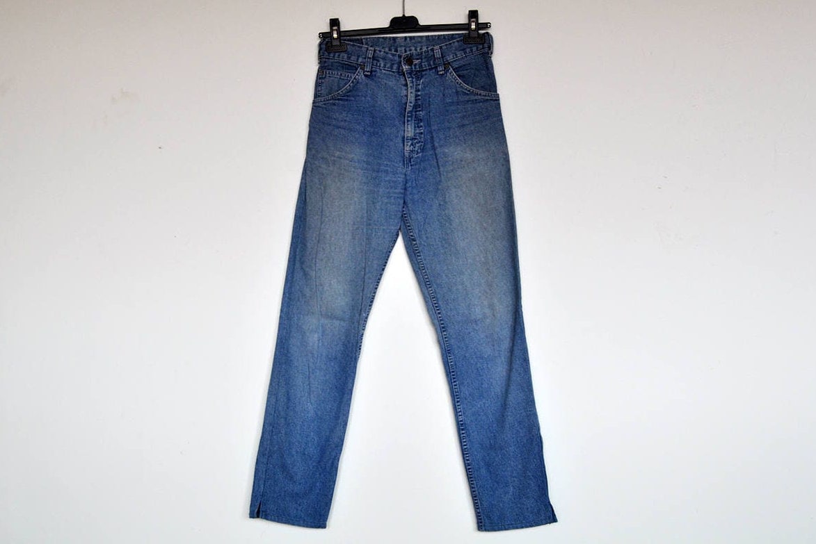 Vintage Levi's Zurück Reißverschlusstaschen Hohe Taille Skinny Jeans von BoBoVintage