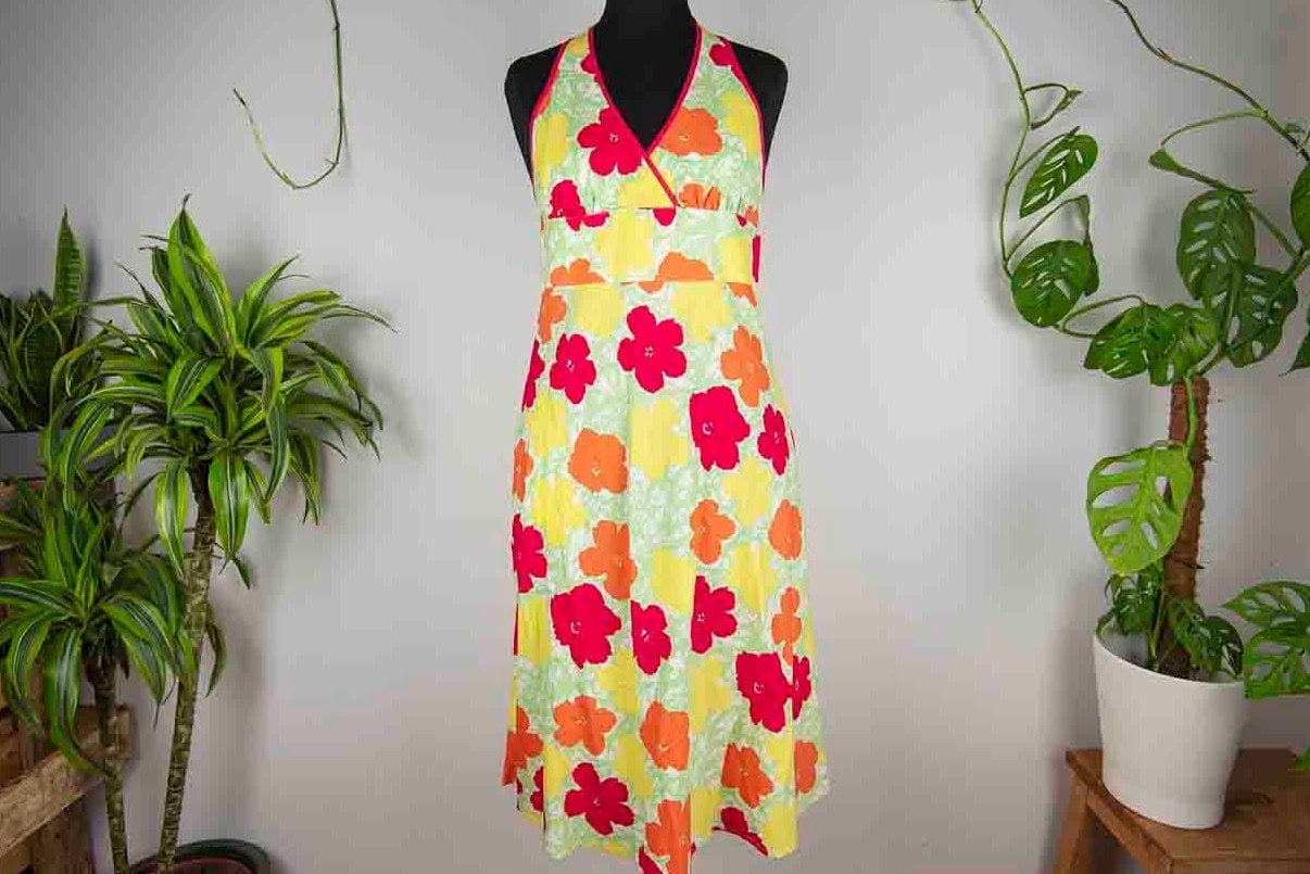 Vintage Neckholder-Sommerkleid Mit Blumenmuster von BoBoVintage