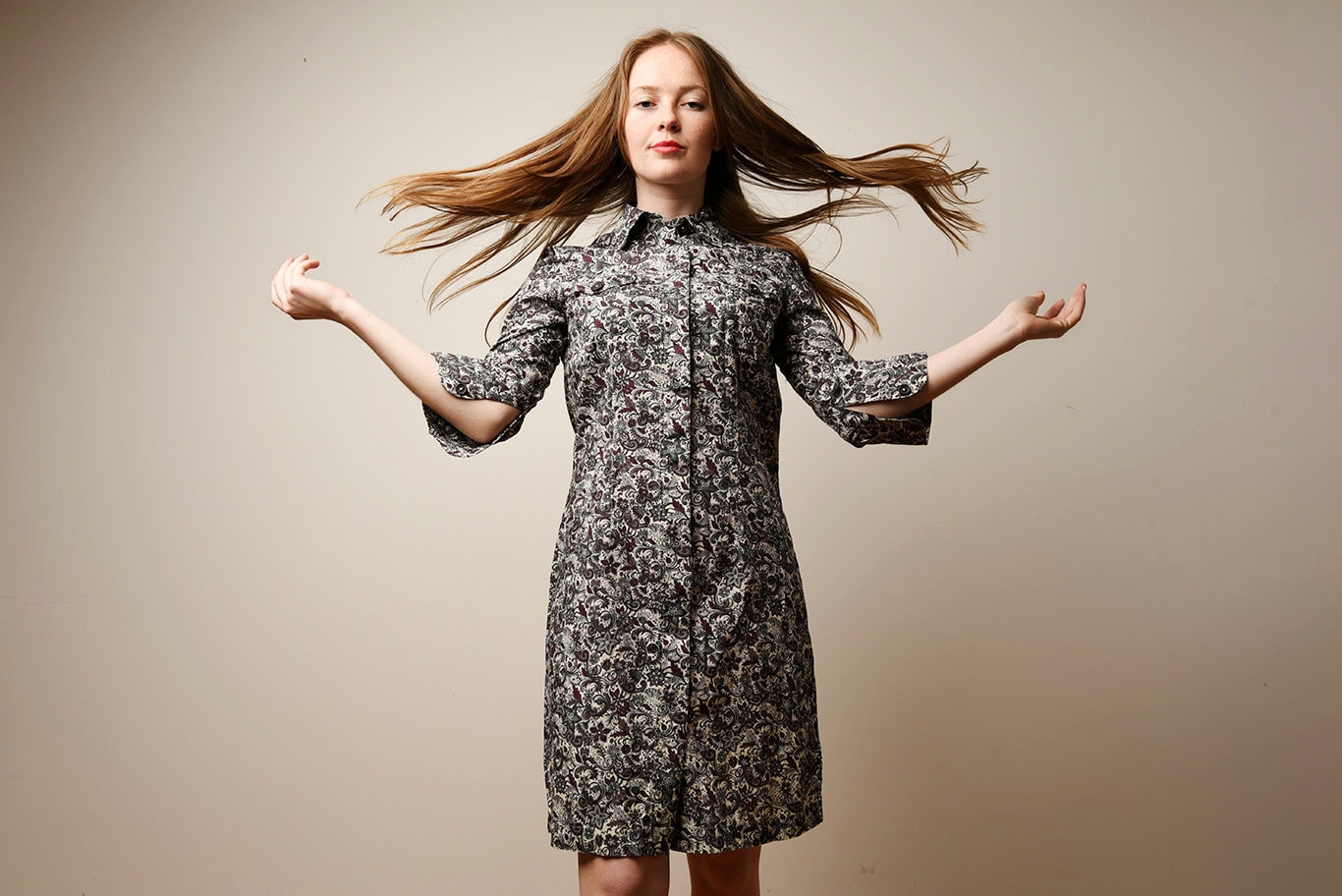 Vintage Paisley Muster Shirtkleid Mit Knöpfen von BoBoVintage