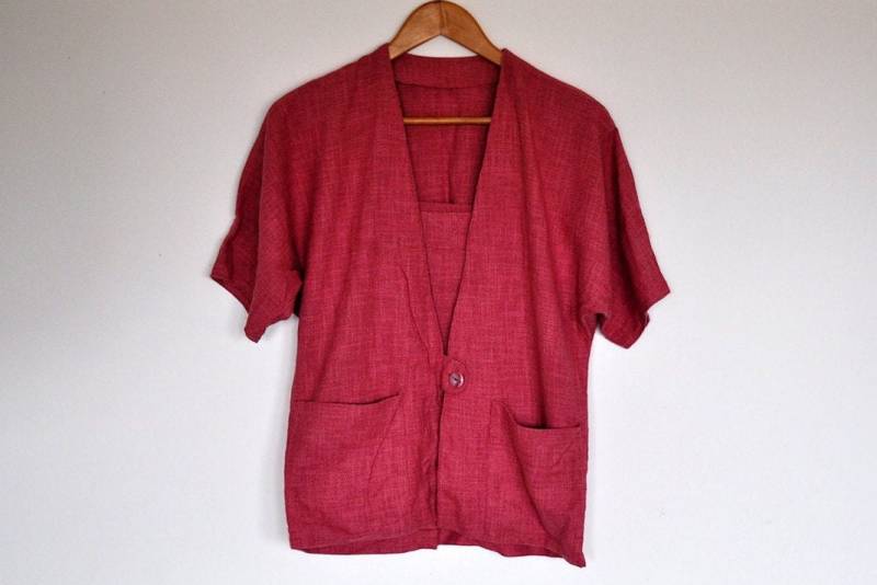 Vintage Rosen Tank Top Und Jacke Im 2 Teiligen Set Vintage Rosen Tank Top Und Jacke Im 2 Teiligen Set von BoBoVintage