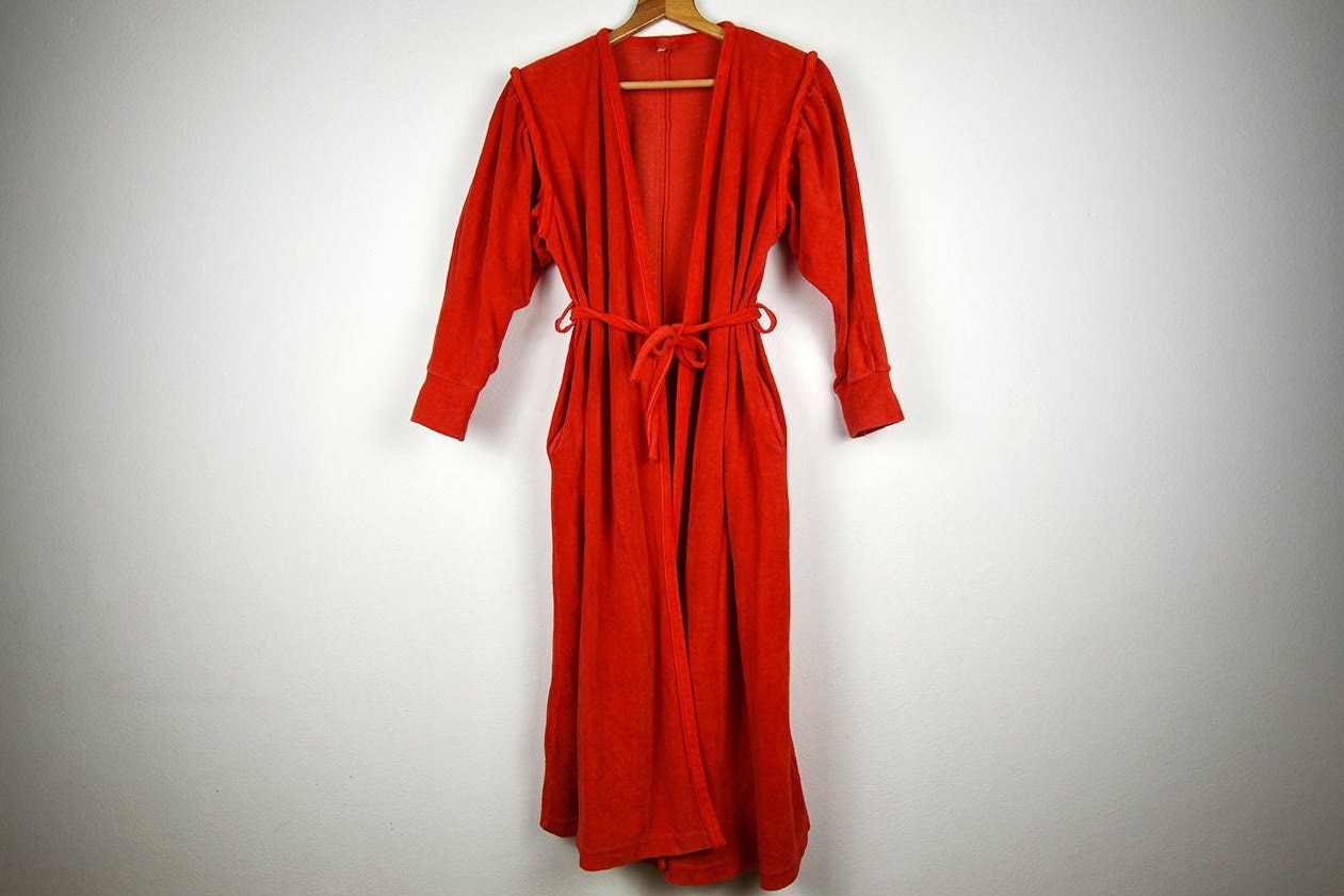 Vintage Rote Samt Robe von BoBoVintage