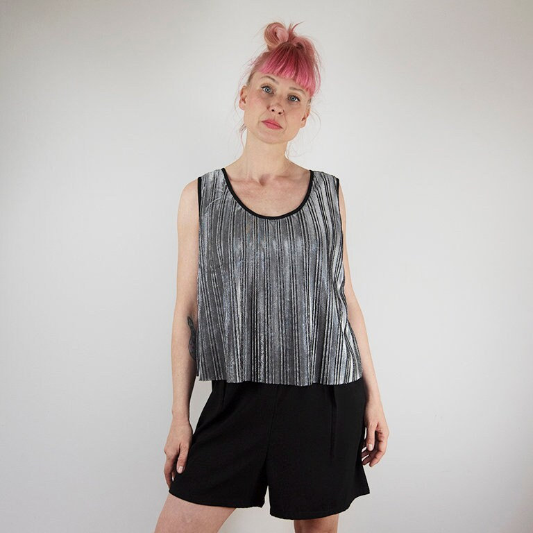 Vintage Schwarz Und Silber Strampler von BoBoVintage